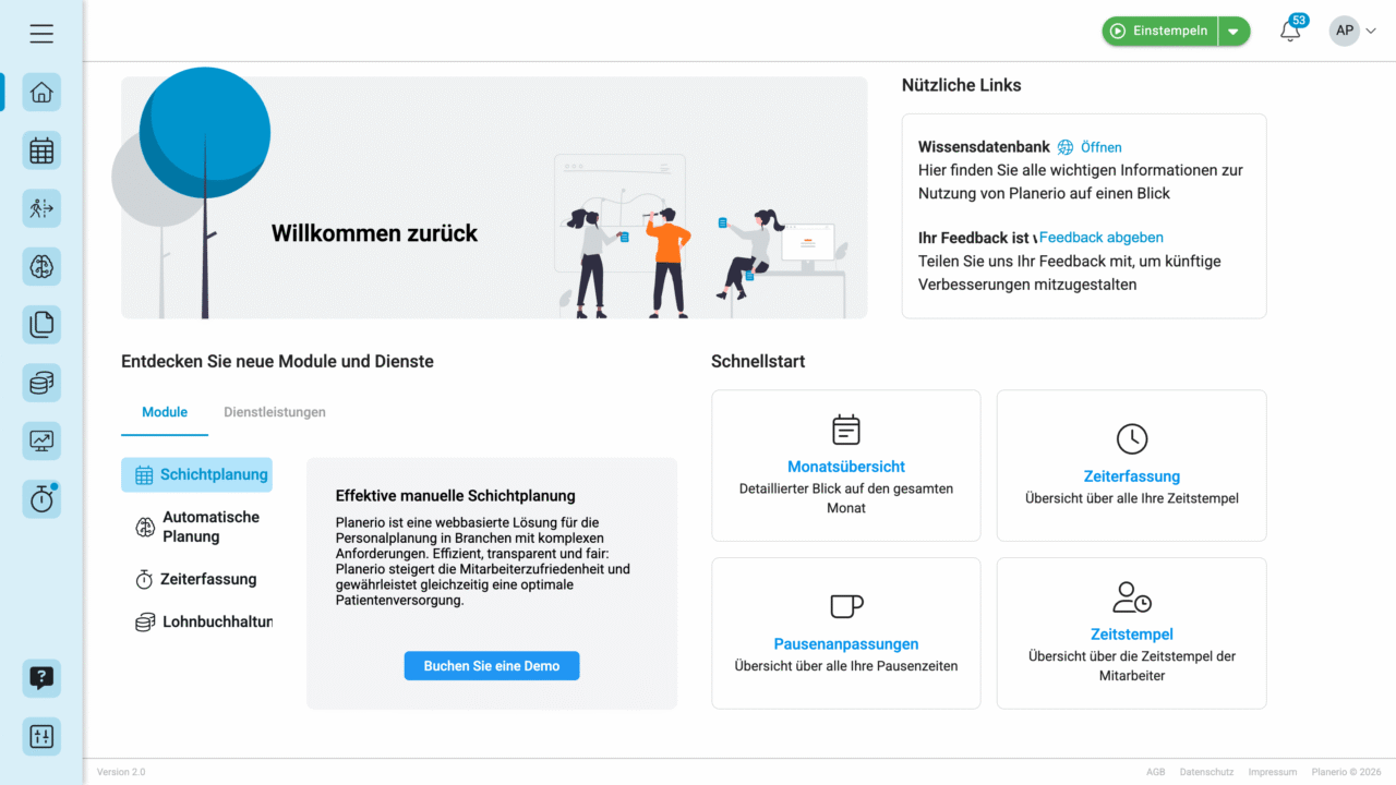 Schichtabfolgen mit Planerio